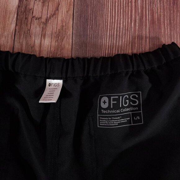 Figs Mens Size Large Black Pisco Basic Scrub Bottom Pants FM4500S PO 1557 - Picture 10 of 14